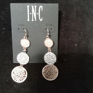 NWT INC INTERNATIONAL CONCEPTS GLITZY 3 TIER EARRINGS